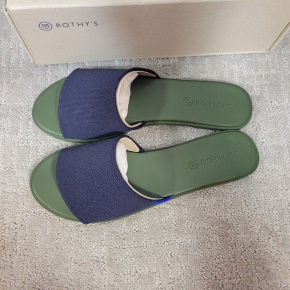 Rothy’s The Slide Maritime Navy Women’s Size 6.5,7.5,8,8.5,9,9.5,10,10.5,11 - Picture 6 of 9